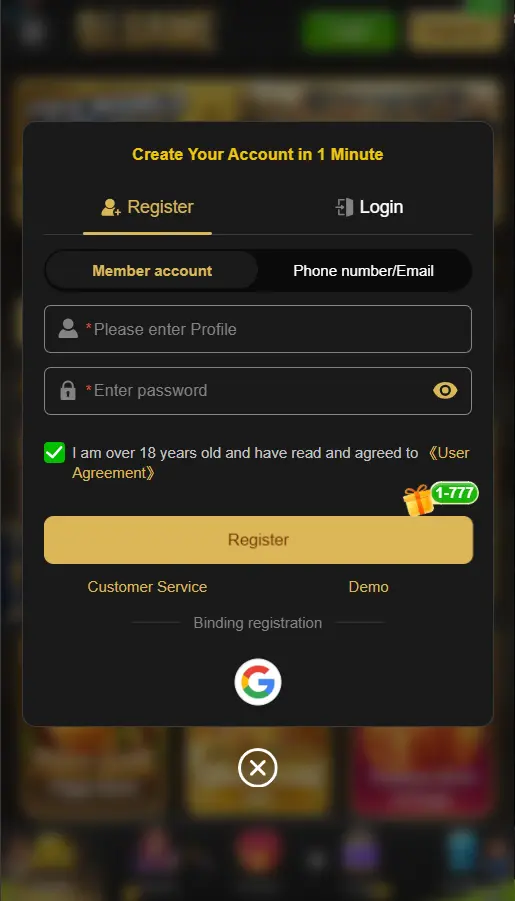 9j game register